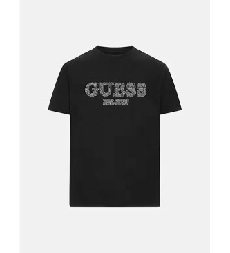 Guess T-Shirt mit schwarzem gesticktem Logo