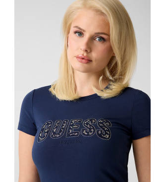 Guess T-shirt com log�tipo slim fit azul