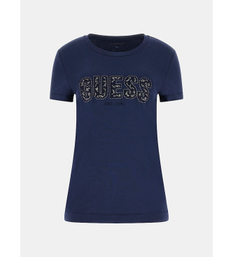 Guess T-shirt com log�tipo slim fit azul