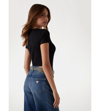 Guess Camiseta con logotipo de pedrera negro