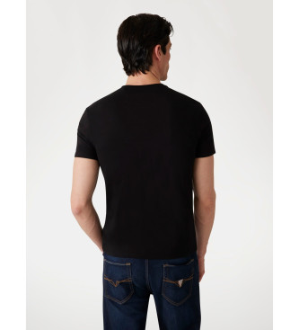 Guess Czarny t-shirt o kroju slim fit