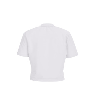 Guess Cropped gewassen T-shirt wit