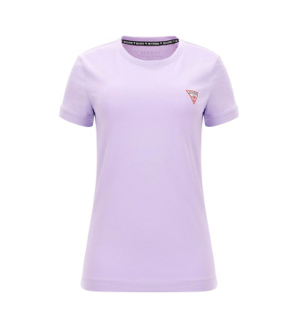 Guess T-shirt stretch avec petit logo triangulaire lilas