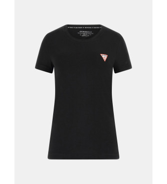 Guess Elastic T-shirt with small triangle logo black