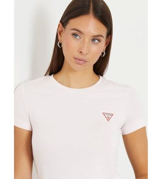 Guess T-shirt lastique avec petit logo triangulaire rose