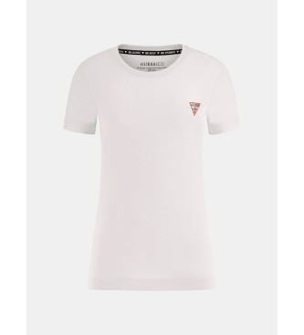 Guess T-shirt elstica com pequeno logtipo triangular rosa