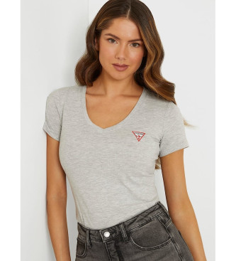 Guess T-shirt lastiqu avec petit logo triangulaire gris