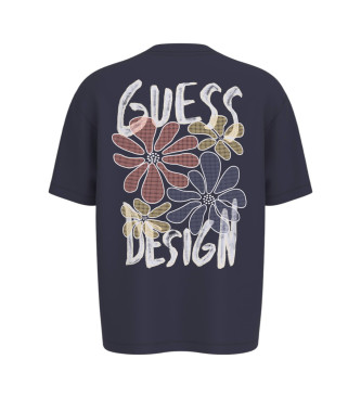 Guess T-shirt Flower niebieski