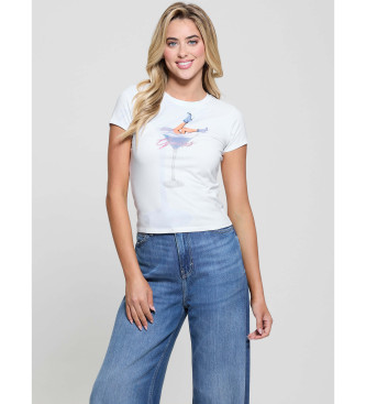 Guess T-shirt white illustration