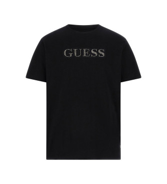 Guess T-shirt med logo foran, sort