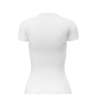 Guess Camiseta Logo Lantejoulas Degradê Branco