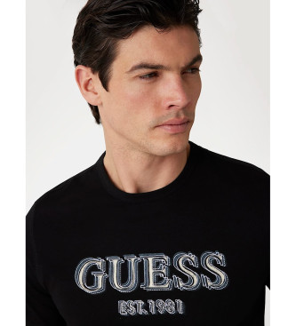 Guess T-shirt med logo, sort