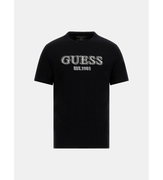 Guess T-shirt med logo, sort