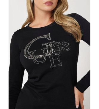 Guess T-shirt nera con logo