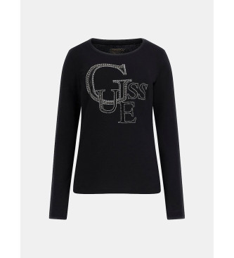 Guess T-shirt med logo, sort