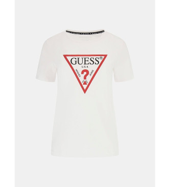 Guess T-shirt blanc  logo triangulaire