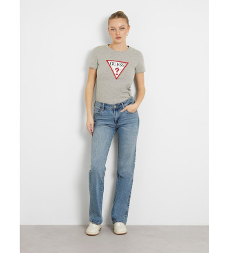 Guess Koszulka z trójkątnym logo, szara