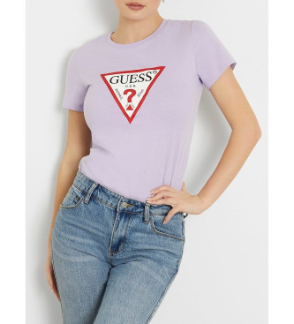 Guess T-shirt  logo triangulaire lilas