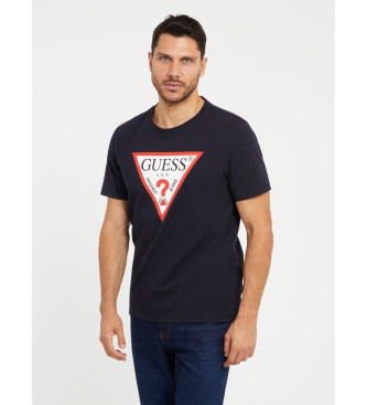 Guess T-shirt  logo triangulaire marine