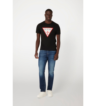 Guess T-shirt com logótipo triangular preto