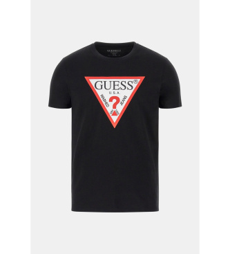 Guess T-shirt com logótipo triangular preto
