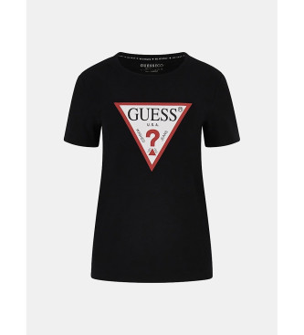 Guess T-shirt  logo triangulaire noir