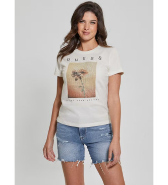 Guess Billed-T-shirt hvid