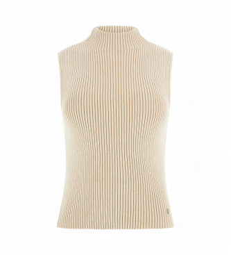 Guess Camiseta Rosalia Mock Neck beige