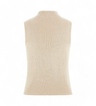 Guess Camiseta Rosalia Mock Neck beige