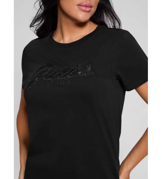 Guess Script Lace Logo T-shirt black