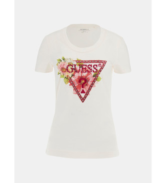 Guess T-shirt  perles triangulaires blanc