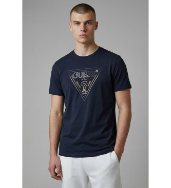 Guess Camiseta Triangle Hd marino