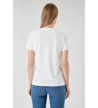 Guess Triangel t-shirt med perler hvid