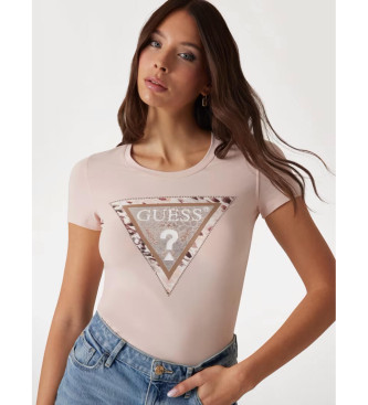 Guess Pink triangle t-shirt