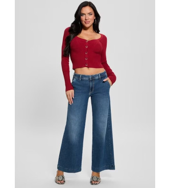 Guess Casaco de malha Eco Katelyn Crop vermelho