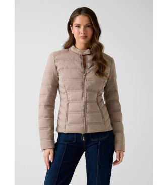 Guess Prešita jakna z rjavim logotipom 4G