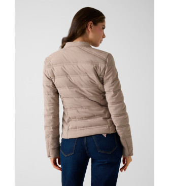 Guess Prešita jakna z rjavim logotipom 4G