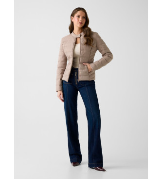 Guess Prešita jakna z rjavim logotipom 4G