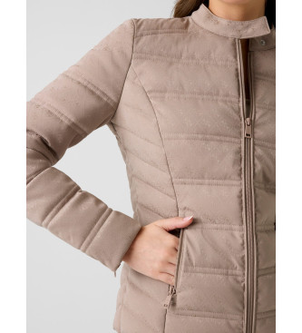 Guess Prešita jakna z rjavim logotipom 4G