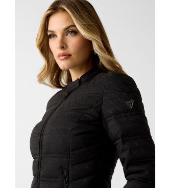 Guess Prešita jakna z logotipom 4G črna