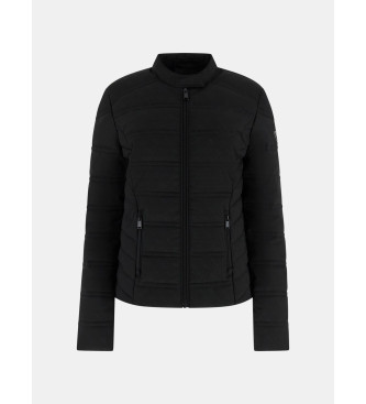 Guess Prešita jakna z logotipom 4G črna