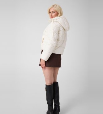 Guess Giacca trapuntata cropped Daisy con logo bianco