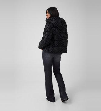 Guess Piumino corto Daisy con logo nero