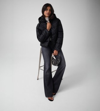 Guess Piumino corto Daisy con logo nero