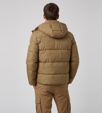 Guess Brown monogram winter padded jacket