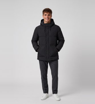 Guess Black mid-length padded jacket