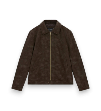 Guess Biker-Jacke aus Kunstleder mit Monogramm braun