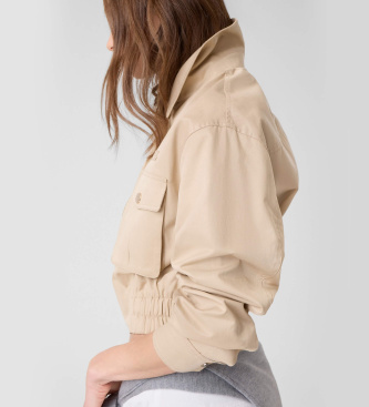 Guess Giacca utility cropped beige