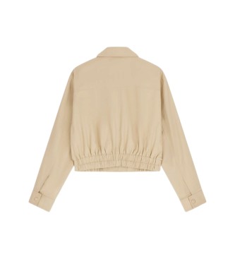 Guess Giacca utility cropped beige