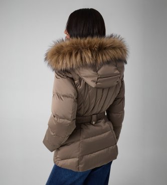 Guess Giacca corta Marina con piumino marrone